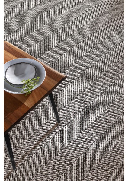 Elit Premium Sisal Jut Halı 1002 - Antrasit Balık Sırtı Desen fırsatları