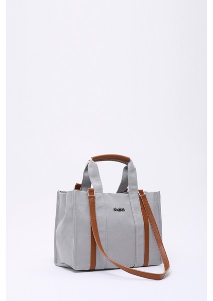 Gri SHK170 Kanvas Kumaş, Tek Bölmeli, Iç Cepli, Astarlı, Femuarlı El, Kol ve Omuz Çantası modelleri