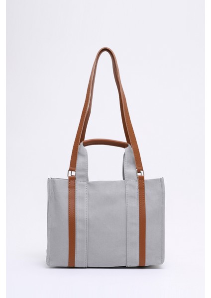 Gri SHK170 Kanvas Kumaş, Tek Bölmeli, Iç Cepli, Astarlı, Femuarlı El, Kol ve Omuz Çantası fırsatları