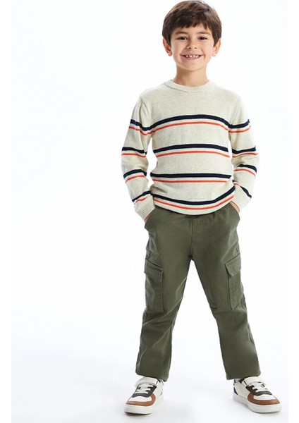 Lcw Kids Haki Beli Lastikli Erkek Çocuk Jogger Pantolon