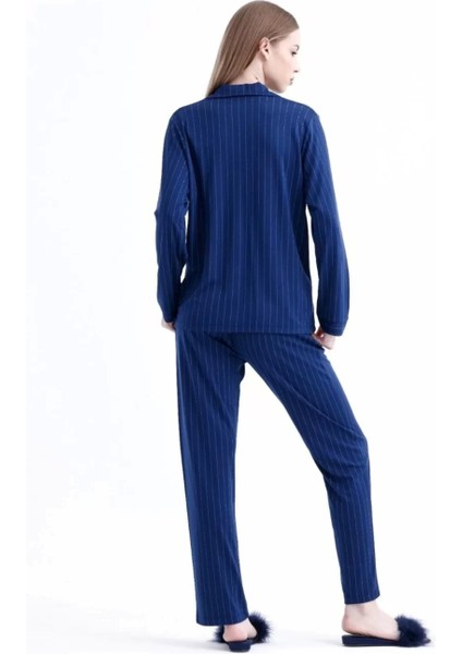 Freshness 775 Kadın Çizgili Penye Pijama Takımı