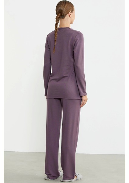 Sementa 76438 Yarım Düğmeli Cep Detaylı Pijama Takım indirimleri