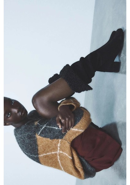 Allbucks Zara, Içi Yünlü %100 Süet Deri Topuklu Çizme ABZRA1073 fiyatları