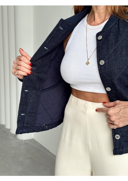 Kadın Iç Astarlı Denim Ceket modelleri