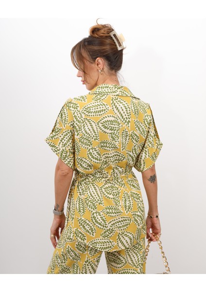 Kadın Karışık Desen Yağ Yeşili Alt Üst Takım fiyatları