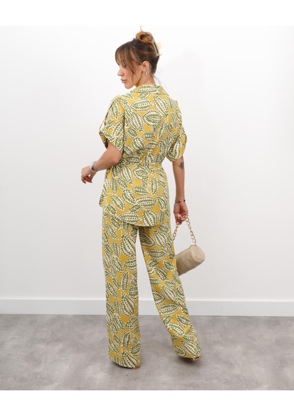 Kadın Karışık Desen Yağ Yeşili Alt Üst Takım fırsatları