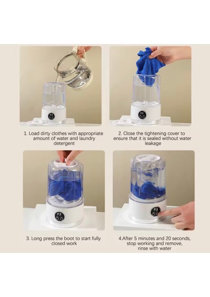 Mini Çamaşır Makinesi 1l Kamp Çamaşır Makinesi Taşınabilir Yıkayıcı, Iç Çamaşırı Çorap Bebek Giysilerinin Mutfak Bezleri Temizlenmesi Portatil Yurt, Kamp, ​ıçin Uygun [enerji Sınıfı A] modelleri