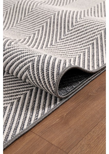 Elit Premium Sisal Jut Halı 1003 - Gri Balık Sırtı Desen