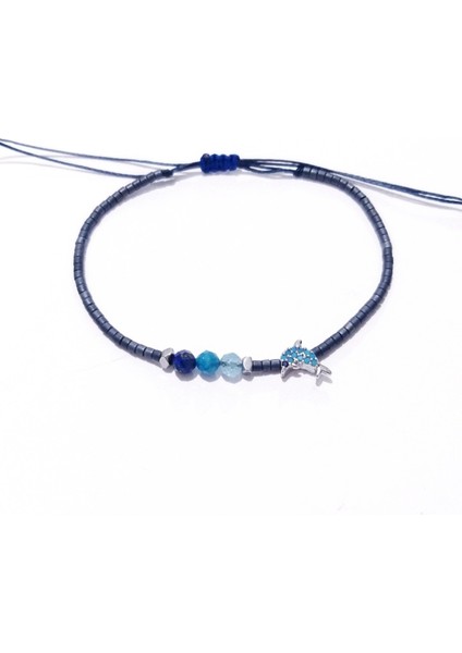 Zirkon Taşlı Yunus Balığı Lapis Lazuli Apatit Akuamarin Doğaltaşlı Miyuki Bileklik indirimleri