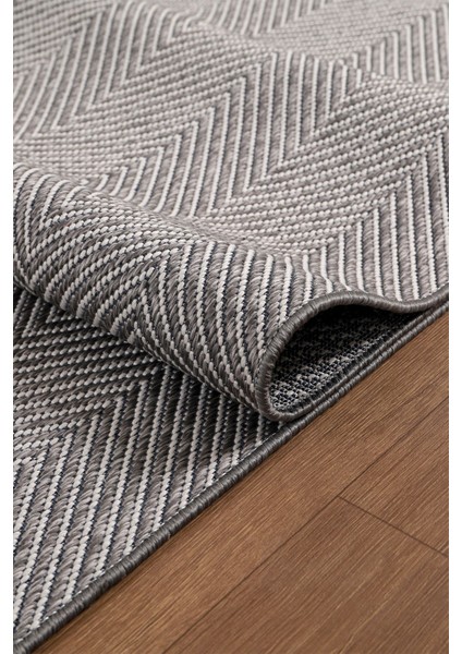 Elit Premium Sisal Jut Halı 1002 - Antrasit Balık Sırtı Desen