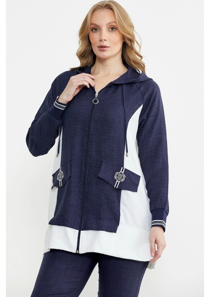 Sementa 76448 Keten Görünümlü Kapüşonlu Tunik Takım fırsatları