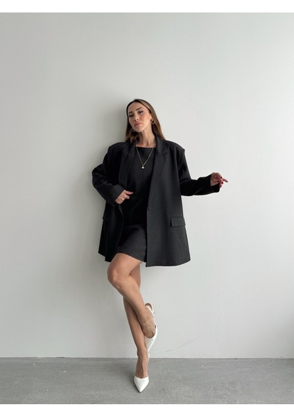 Kadın Oversize Antrasit Blazer Ceket fiyatları