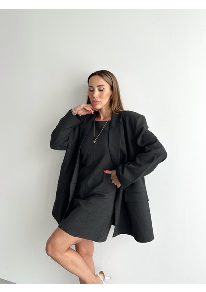 Kadın Oversize Antrasit Blazer Ceket fırsatları