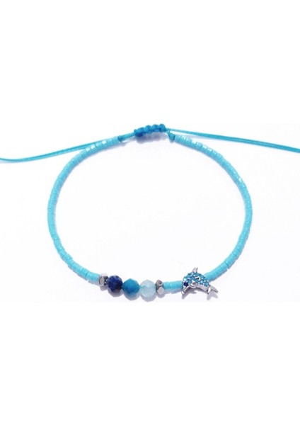 Zirkon Taşlı Yunus Balığı Lapis Lazuli Apatit Akuamarin Doğaltaşlı Miyuki Bileklik fırsatları