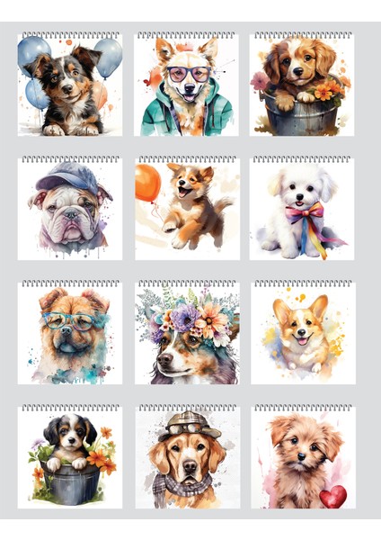 2026 Köpek Color Masa Takvimi 16x15 cm fırsatları