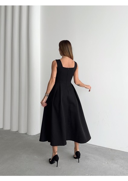 Kadın Askılı Siyah Balon Elbise fırsatları