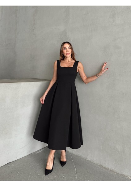 Kadın Askılı Siyah Balon Elbise indirimleri