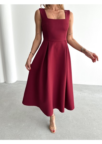 Kadın Askılı Bordo Balon Elbise fiyatları