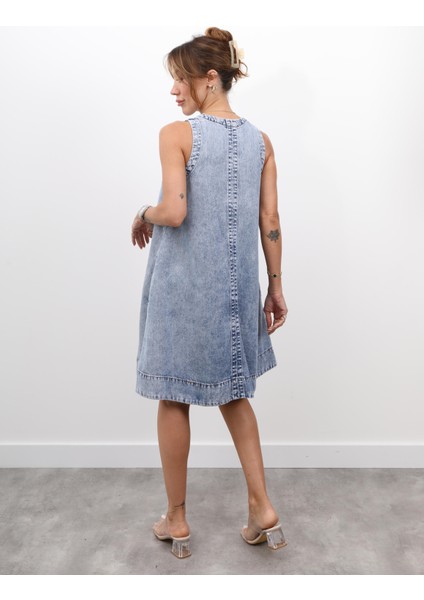 Kadın Jean Cepli Çan Elbise fiyatları