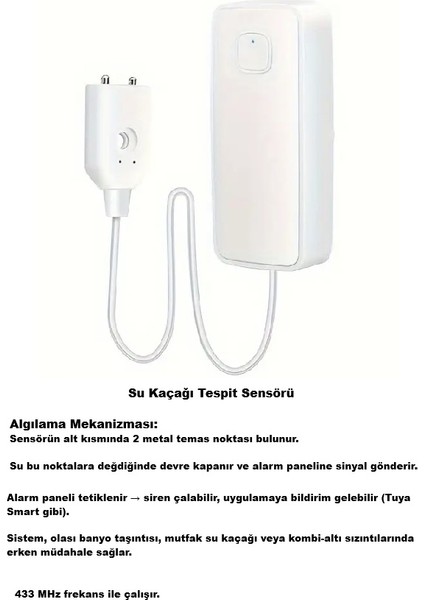 Obiem Akıllı Ev Güvenlik Alarm Sistemleri Su Kaçağı Tespit Sensörü Wifi Bağlantılı fiyatları