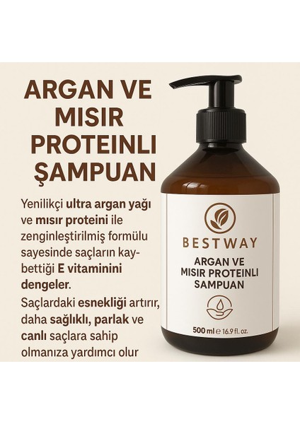 Argan ve Mısır Proteinli Şampuan indirimleri