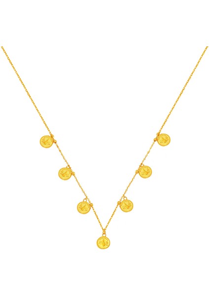 Tuğra Dizili 22 Ayar Altın Kolye