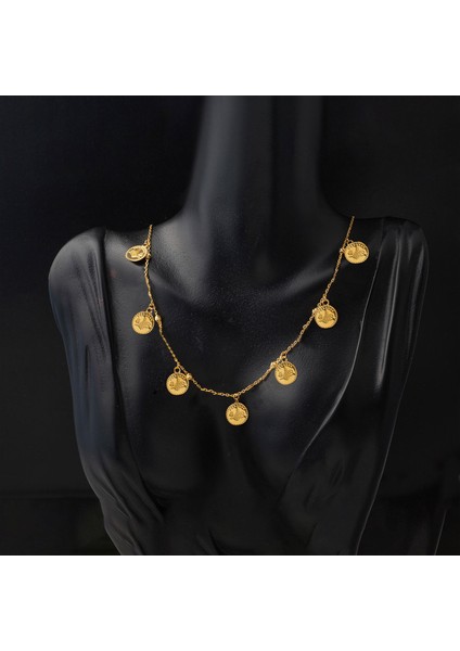 Tuğra Dizili 22 Ayar Altın Kolye modelleri