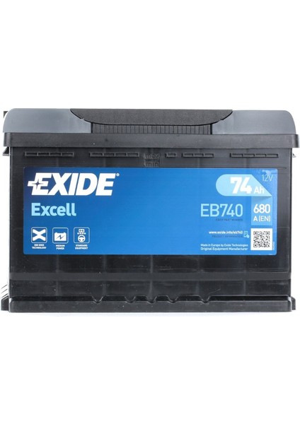 Exıde Excell EB740 12V-74AH