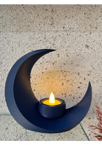 Tealight Ay Dekor - Mavi