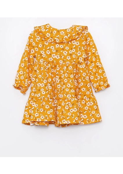 Lcw Baby Sarı Gömlek Yaka Çiçekli Kız Bebek Elbise indirimleri