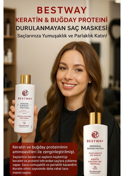 Keratin Buğday Protein Durulanmayan Saç Maskesı