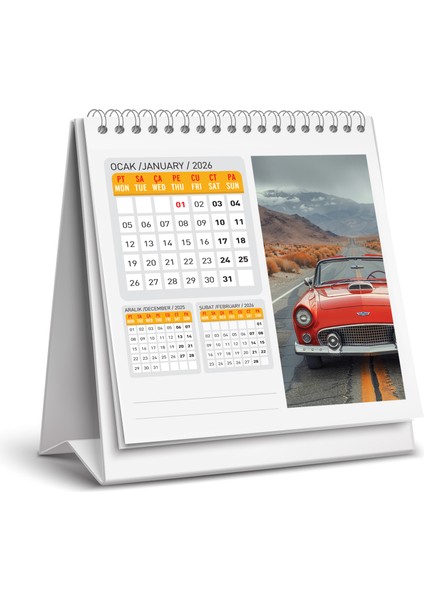 2026 Klasik Araba Masa Takvimi