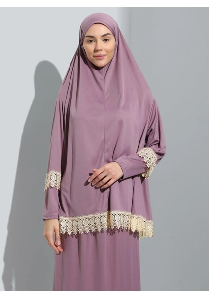 Iki Parça Düz Renk Başörtülü Kadın Namaz Elbisesi fırsatları