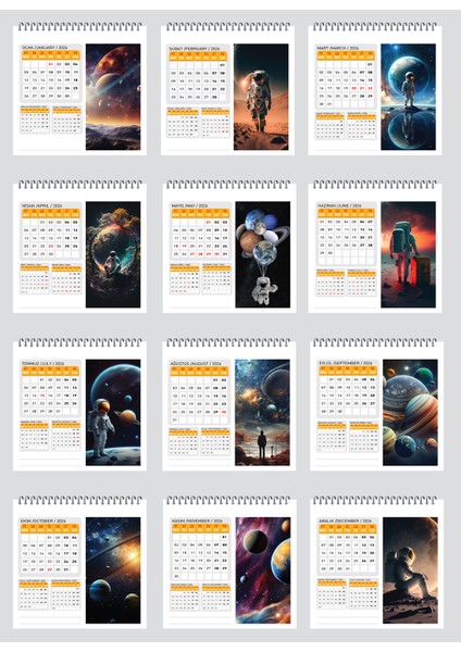 2026 Uzay Masa Takvimi modelleri