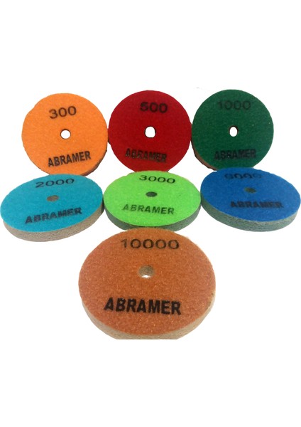 Mermer Temizleme ve Parlatma Pedleri 7'lİ Set (Çap:100mm) fiyatları