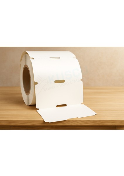 1 Adet 38MMX100MM 500'LÜK Orta Delikli/çentikli Lamine Karton Raf Etiketi / Kuşçu Etiket indirimleri