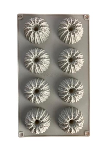 Silikon Kek Kalıbı Yuvarlak Desenli Tırtıklı