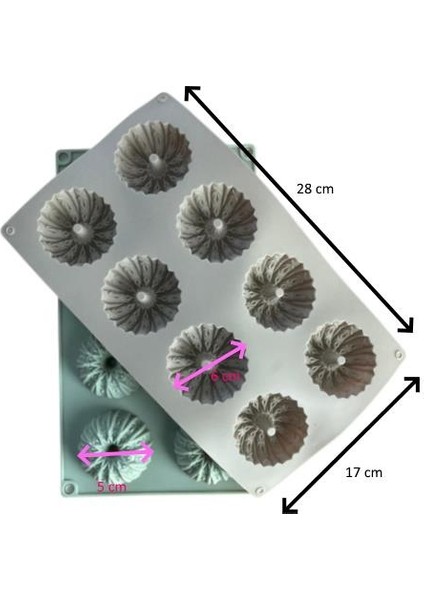 Silikon Kek Kalıbı Yuvarlak Desenli Tırtıklı fiyatları