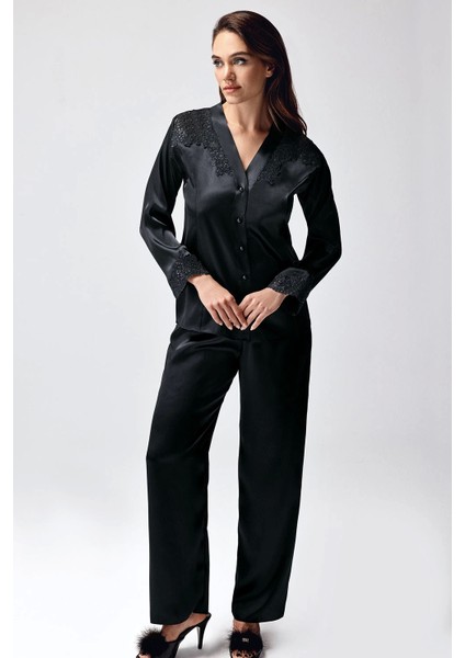 Freshness 9950-PT Saten Dantel Detaylı Pijama Takımı