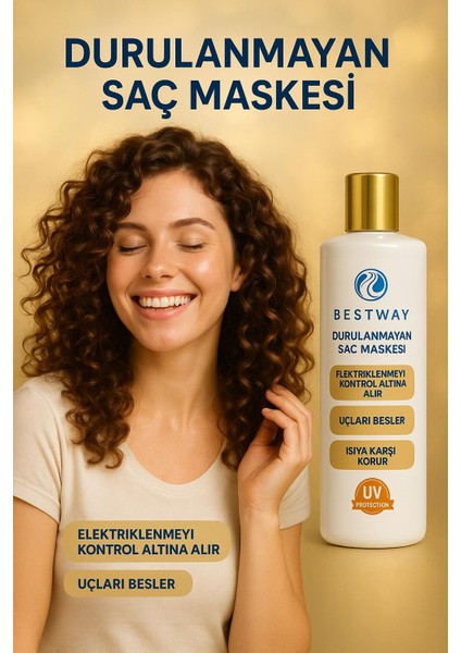 Kıvırcık ve Permalı Saçlar İçin Durulanmayan Saç Maskesi fırsatları