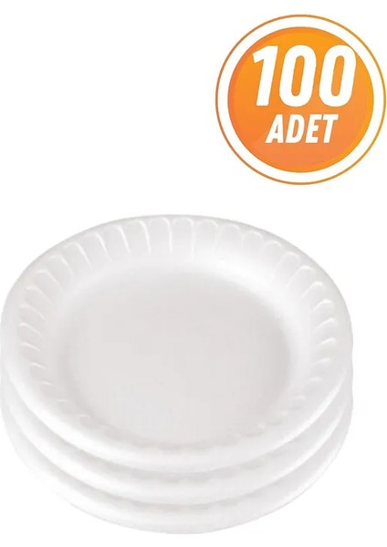 17 cm Köpük Tabak 100 Adet Köpük Tabak