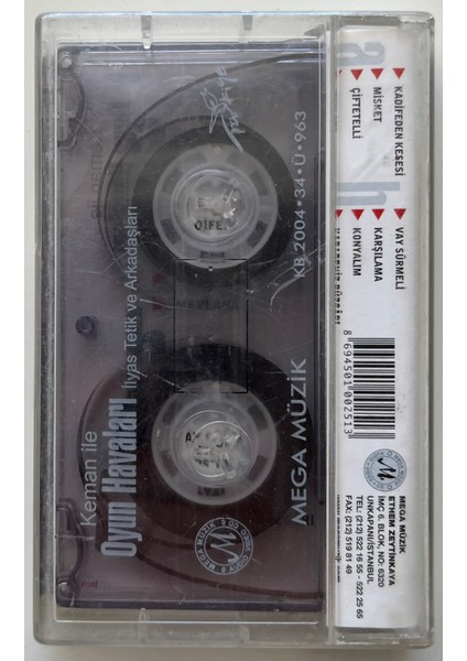 Ilyas Tetik ve Arkadaşları Keman Ile Oyun Havaları Kaset (Orijnal Dönem Baskı Kaset) fiyatları