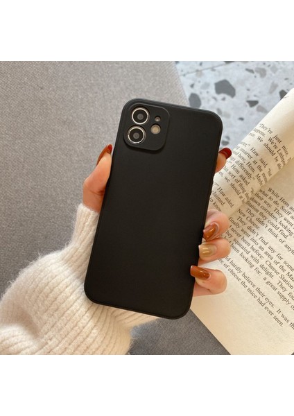 Iphone 11 Uyumlu (Köşeli 12 Görünümlü) Içi Kadifeli Kamera Korumalı Lansman Kılıf