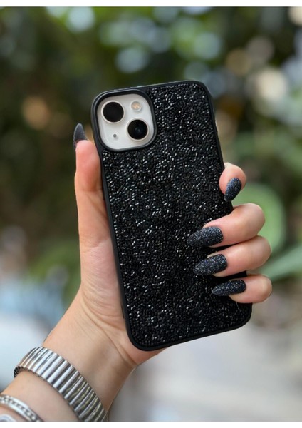 Iphone 13 Uyumlu Elmas Parlak Taşlı Diamond Işıltılı Kenarları Yumuşak Telefon Kılıfı