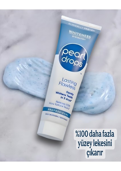 2 Adet - Pearl Drops Lastıng-Sıvı Kalsiyum ile Anti-Age Özellikli, Leke Çıkarıcı,Beyazlatıcı 3 Günde Etkili Diş Macunu 75ml.