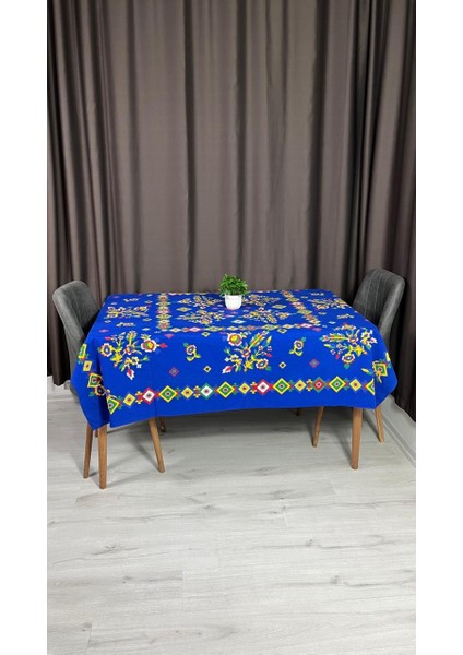 Kolay Temizlenebilir Renkli Cıvıl Cıvıl Çengelköy Desenli Masa Örtüsü 170X170 fiyatları