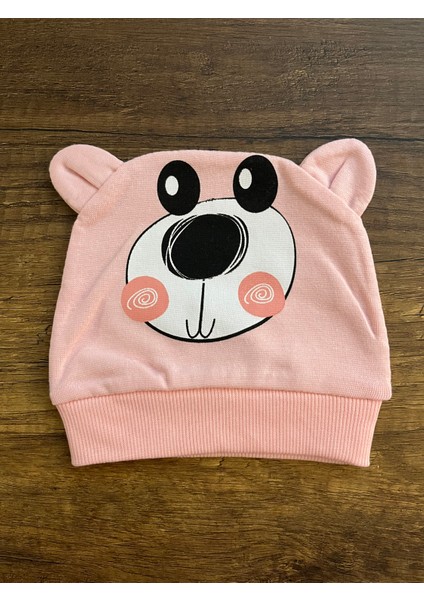 Yenidoğan Kız Erkek Bebek Ayıcık Model Bebek Bandana Şapka Başlık Fiyonklu Kurdeleli Bere