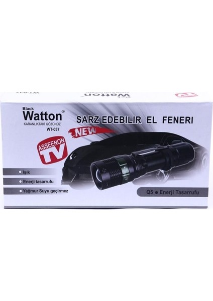 WT-037 500 Lümen Şarjlı Zoomlu Acil Durum Feneri fırsatları