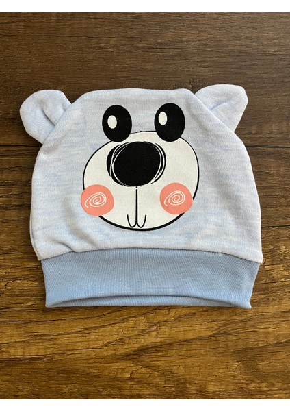 Yenidoğan Kız Erkek Bebek Ayıcık Model Bebek Bandana Şapka Başlık Fiyonklu Kurdeleli Bere