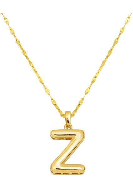 14 Ayar Altın Balon Z Harfi Kolye